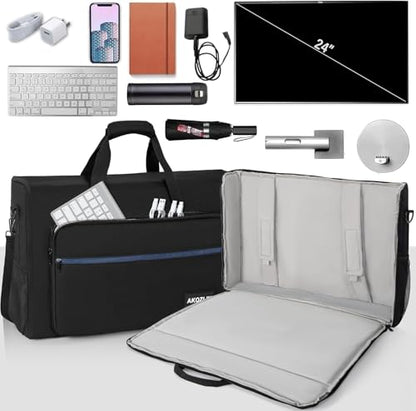 AKOZLIN 24 inch Monitor Carrying Case, Padded Monitor Bag, TV Travel Case - size: For 19"- 24" Screen