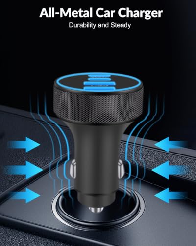 USB C Car Charger, 4-Port 90W Super Fast Charging Cigarette Lighter Adapter - style: 1 Pack