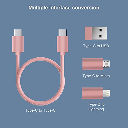 YANZIE USB Adapter Kit, USB C Travel Organizer Case with Phone Stand, Pink - color: Pink