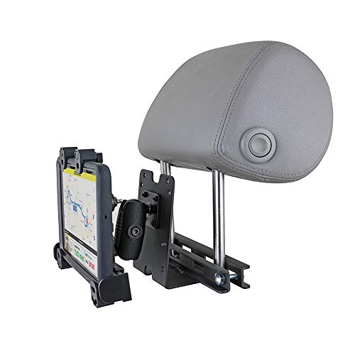 ARKON Mounts LockVise Locking Car Headrest Tablet Mount | Lockable Tablet Holder | Secure | Compatible with iPad, Samsung, Google Tablets Used for Rideshare, Taxi, Uber, & More
