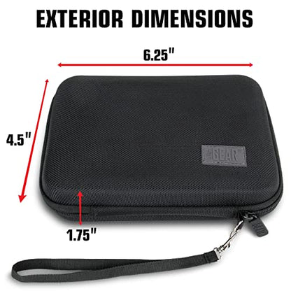 USA Gear Ghost Hunting Equipment Case Fits Spiritbox EMF Meter, Sam and Colby XPLR Spirit Box, & More - Paranormal Equipment Case with Elastic Strap, Scratch Resistant Interior, Case Only (Black) - color: Black