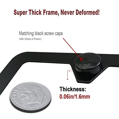BGGTMO Front License Plate Mounting Kit- License Plate Bracket Holder - color: With Thin Edge Frame