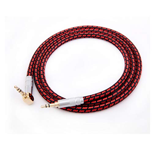 3.5mm Aux Cord 3.2ft/1m,Audiophile Stereo Audio Cable Braided Gold-Plated Unbreakable for Laptop Tablets,Headphones, Smartphones,Cars,MP3 Players - size: 3.2 ft, style: 3.5mm Right angle to Straight