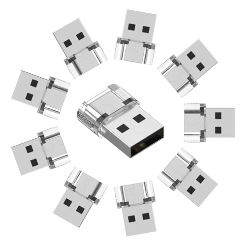 10 Pack USB to USB C Adapter,USB C Female to A Male Charger Converter Compatible with Apple Watch,iPhone 15 14 13 12 Pro Max Plus,Note,iPad 9 10 Air 5 Mini 6,Galaxy Pixel and etc.(Clear) - color: Clear, size: 10PCS
