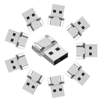 10 Pack USB to USB C Adapter,USB C Female to A Male Charger Converter Compatible with Apple Watch,iPhone 15 14 13 12 Pro Max Plus,Note,iPad 9 10 Air 5 Mini 6,Galaxy Pixel and etc.(Clear) - color: Clear, size: 10PCS