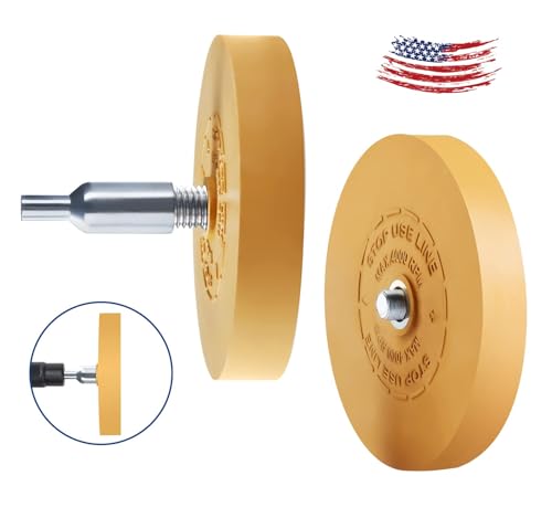15 PCS Decal Remover Eraser Wheel Rubber Eraser Wheel Adhesive Remover Wheel for Cars Sticker Remover Tool Removes Pinstripe Stripe Vinyl Tape and Graphic - size: Flat 15 PCS