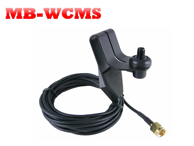 TW-MB-WCMS Window Clip Mount for Handheld Antenna, No Drill Car Vehicle Bracket with 10ft RG-174U Coaxial Cable, SMA Female to SMA Male Connector for Two Way Radio, Ham Radio & Scanner