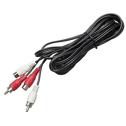 TENINYU 10 Feet AV Extension Cable RCA Stereo Audio Cable, 2RCA Male to 2RCA Female Audio Extension Cable Red/White Connectors 10FT - size: 10FT