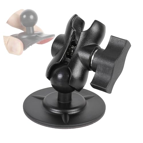 Flex Adhesive 1" Ball Base with Short Double Socket Arm, Compatible with RAM Mounts B Size 1 Inch Ball Components, for Car Motorcycle Phone Mount - style: 1" Ball Adhesive Base with 2.36" Arm