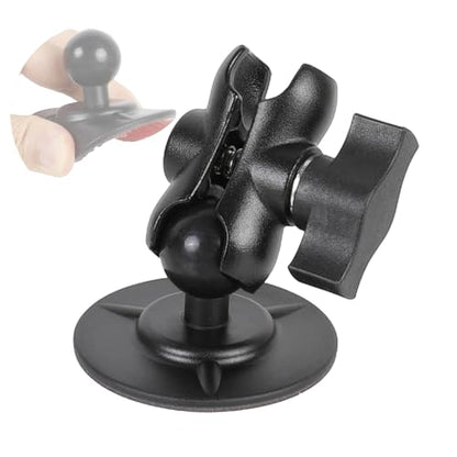 Flex Adhesive 1" Ball Base with Short Double Socket Arm, Compatible with RAM Mounts B Size 1 Inch Ball Components, for Car Motorcycle Phone Mount - style: 1" Ball Adhesive Base with 2.36" Arm