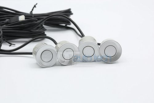 4 Parking Sensor Kit LED Display View Reverse Backup Radar System Silver - color: Silver
