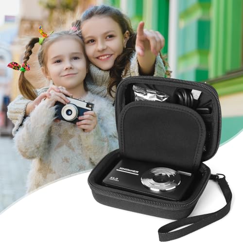 Digital Camera Case for AbergBest 21 Mega Pixels 2.7" LCD Rechargeable HD/Kodak Pixpro/Canon PowerShot ELPH 180/190/Sony DSCW800/DSCW830 Cameras, Travel Carrying Protective Case for Camera- Black - color: Black