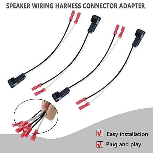 4 Pack Speaker Harness 72-4568 - Door Speaker Replacement - style: 72-4568