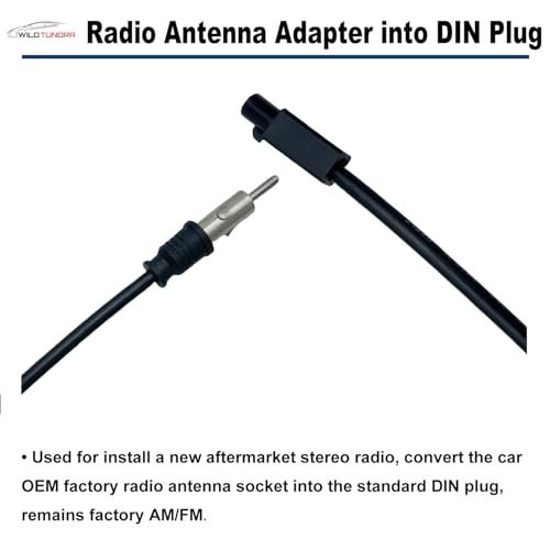 Radio Antenna Adapter Compatible with Dodge Ram Jeep Wrangler Aftermarket Radio Stereo Antenna Adapter for C-Class Sprinter Buick Cadillac Aftermarket Stereo Antenna Connector Cable Plug