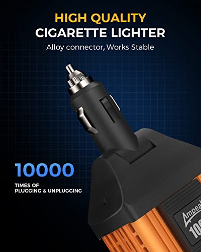 Ampeak 100W Car Power Inverter, 12V DC to 110V AC, Cigarette Lighter Plug - color: 100W Car Inverter