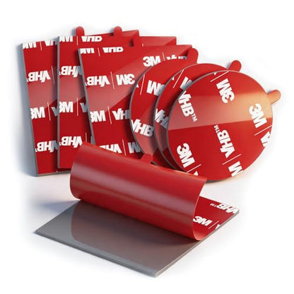 3M Double Sided Pads, Heavy Duty, 3 Squares & 3 Round Adhesive Pad, 6 Pack - size: 2.8"×2.8"+1.5"(6 Pack), style: Variety Pack