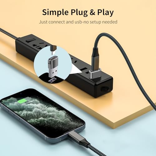 𝐔𝐩𝐠𝐫𝐚𝐝𝐞𝐝 USB to USB C Adapter 3Pack, Type-C to USB Adaptor, USB-C Female to USB-A Male Charger Cable Converter Compatible with MacBook, Notebook, Tablet, Airpod, Galaxy, Cell Phone, Car, Xbox