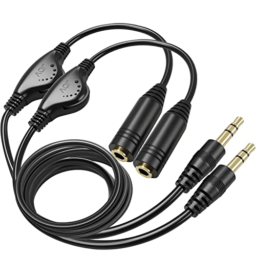 PChero Headphone Extension Cable with Volume Control, 2 Packs 6.6ft - size: 6.6ft, 2 Packs