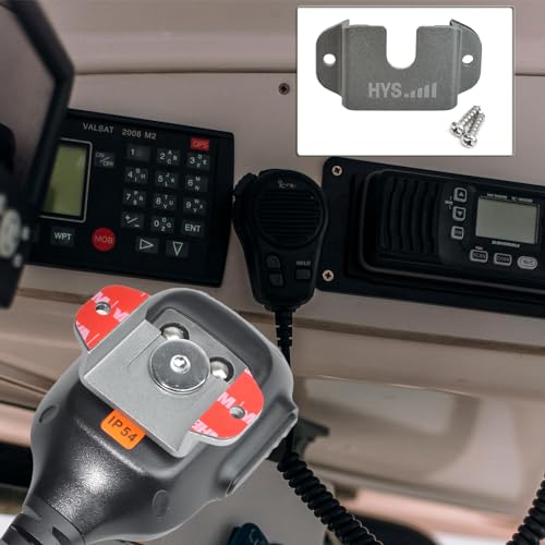 HYS Aluminium Alloy Car Mount, Speaker Mic Hanger for Truck Car CB VHF UHF - color: Gray, size: 2 Pieces