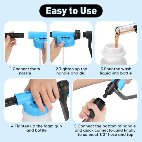 MYPIN Upgraded Car Wash Foam Gun, Foam Cannon, NEW Handle for Car Cleaning - style: Upgraded Handle Car Wash Foam Gun