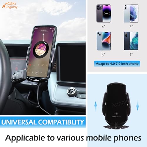 Car Mobile Phone Holder Compatible with Ford Maverick 2022-2025 Center Console Multimedia Display Left Side Panel Cell Phone Mount Dashboard Vent Clip Bracket Universal Phones Navigation Accessories - style: Style D