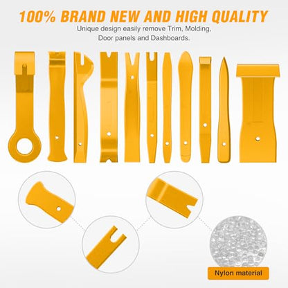 GOOACC 11PCS Auto Trim Removal Tool Kit Yellow - color: 11pcs Trim Removal Tool Yellow