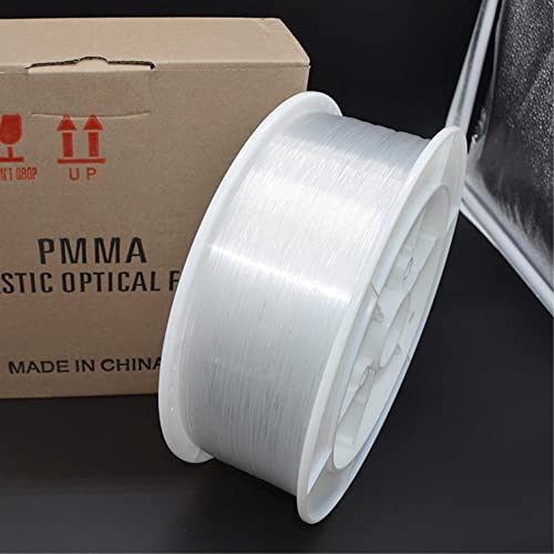 Ultra-Bright PMMA Plastic End Glow Optical Fiber Light for Fiber Optic Star Ceiling Light lamp Starlight Headliner kit for car Home(0.019in diameter/19685ft Per roll) - size: 0.019in diameter/19685ft Per plate