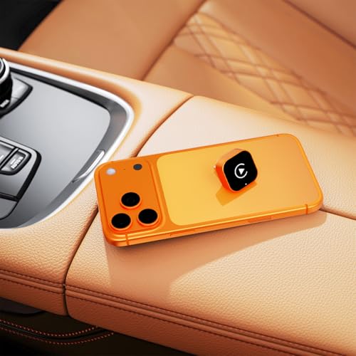 Wireless CarPlay Adapter, 2026 Upgraded Wired to Wireless for Apple CarPlay & Android Auto, 2-in-1 Mini USB, Plug-and-Play Stable Connection (Orange) - color: Orange