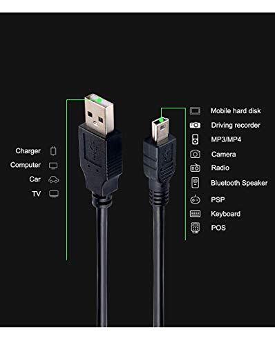 Edge 500 Charging Cable,Forerunner 205 Charger Compatible for Garmin Edge 200 500 510 605 705 800 810 Touring/Touring Plus,Forerunner 205 301 305,Foretrex 301 401 Hiking GPS USB Data Cable