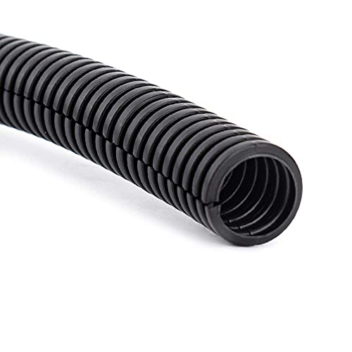 ZhiYo 50 FT 1/4" Wire Loom Split Tubing Auto Wire Conduit - color: Black, size: 50 FT 1/4’’