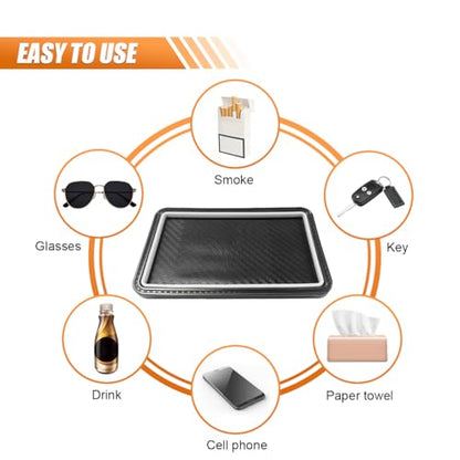 YoRise Car Dashboard Anti-Slip Mat, 7.83" x 4.64" Car Dashboard Mat, Cell Phone Holder Accessories, Non-Slip Adhesive Pad, Dash Sticky Gripping Pad for GPS, Keys, Sunglasses (White) - color: White