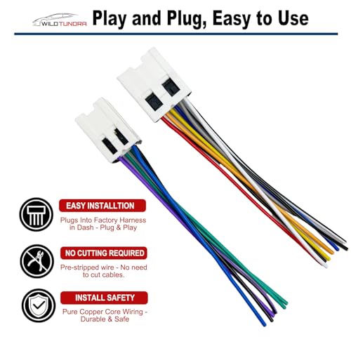 10pin&6pin Radio Wiring Harness Compatible with Nissan Altima Frontier Maxima Pathfinder Xterra Titan, Aftermarket Radio Stereo Wire Harness Adapter Compatible with Infiniti FX35 FX45 G20 I30 Q45 QX4 - style: 10+6Pin Harness for Nissan/Infiniti
