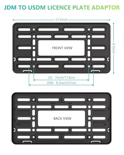 BGGTMO Front License Plate Bracket Holder, Bumper Car Tag Mounting Kit