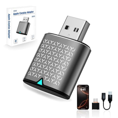 Wireless Carplay Adapter for iPhone, Bluetooth Car Play Dongle - color: Grey