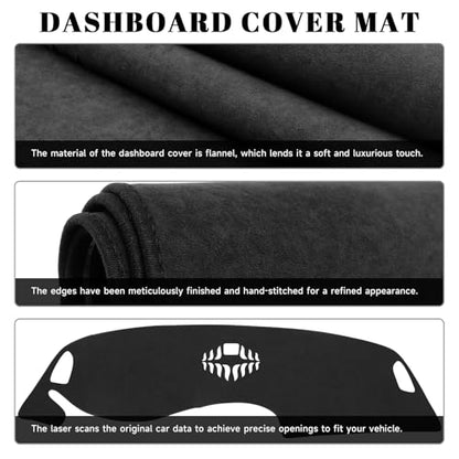 Black Dashboard Dash Board Cover Mat Carpet for Honda HRV HR-V 2023-2025 2026 Accessories Dash Cover Flannel Material Dash Mat Sunshade - size: for Honda 2023-2026 HRV