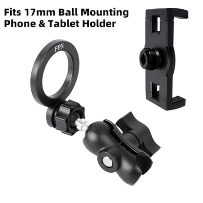 1" to 17mm Ball Adapter with 2.36" Short Double Socket Arm, Compatible with RAM B Size Mounts, Suitable for Garmin GPS Mount and 17mm Swivel Ball Mounting Phone Holders - style: 1" to 17mm Ball Adapter with 2.36" Arm