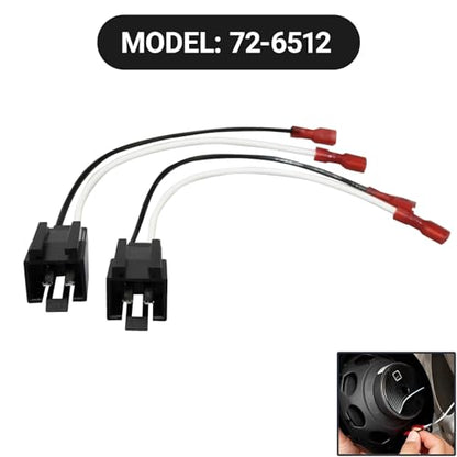 4 PCS Door Speaker Wiring Harness, 72-6512 Audio Speaker Wire Cable Compatible with Select Ram 1500 Dodge Durango Stratus Speakers Adapter Connector Adaptor Plug