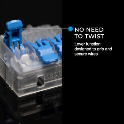 Ideal Electrical in-Sure Lever Wire Connector,12 AWG, 3-Port (30-05L23), Bag of 50—Compact Releasable Connectors for Solid and Stranded Wires