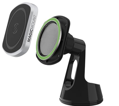 Scosche MP2ROWD MagicMount Pro2 MagSafe Car Dashboard/Windshield Suction Mount, Magnetic Cell Phone Holder Compatible with iPhone 16/15/14/13/12 Series and More with Included MagicRing Adapter - size: 1 Pack