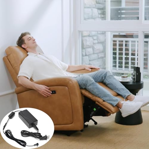 Universal Power Cord for Recliner Chair - 2-Pin Recliner Power Supply with L Shape Extension Cable Cord for Lift Chair, Recliner Sofa, Recliner Couch, Compatible with Most Makes & Models...