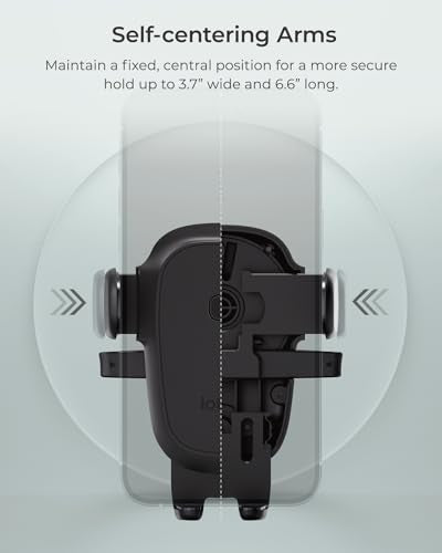 iOttie Easy One Touch Wireless 3 Dash & Windshield Car Mount, 15W Qi Fast Charging Phone Holder, One-Handed Auto Clamp, Adjustable Smartphone Mount for iPhone 17 Pro Max, iPhone 12-17, Samsung, Pixel