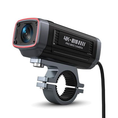 AKEEYO -710Pro EIS 오토바이 카메라, 4K28FPS 20MP Wi-Fi 대시 캠, IP66 울트라 HD 방수 오토바이 헬멧 카메라, 142° 광각 뷰 야간 시야, 64GB 카드, G-센서, 주차 모드