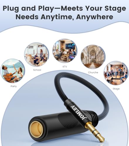 1/4 to 3.5mm Adapter, 3.5mm Male to 6.35mm Female Cable 1FT - style: 3.5mm TRS Stereo to 1/4" Female Cable Adapter