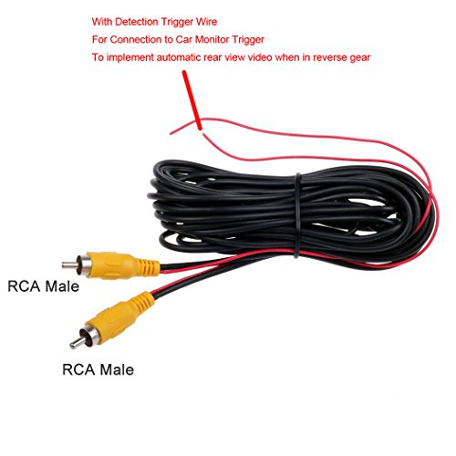 EKYLIN Car Auto Automotive Front View Backup Camera Free 6M / 20FT RCA Video Extension Cable Automatic LED Night Vision