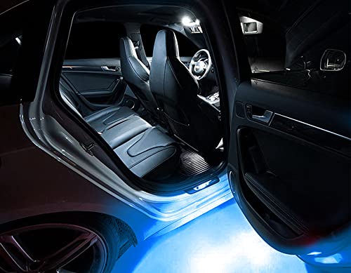 iJDMTOY Aqua Ice Blue LED Compartment Glove Box or Footwell Lights Compatible with Volkswagen Jetta GTI Altas CC Eos, Powered by 3W 18-SMD LED Lights, Replace OEM Incandescent Lamps - style: Aqua