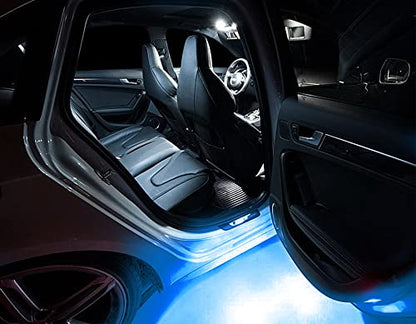 iJDMTOY Aqua Ice Blue LED Compartment Glove Box or Footwell Lights Compatible with Volkswagen Jetta GTI Altas CC Eos, Powered by 3W 18-SMD LED Lights, Replace OEM Incandescent Lamps - style: Aqua