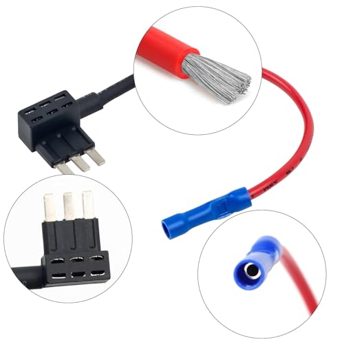 Micro 3 Fuse TAP and Fuse Holders Set 15A Car Add a Circuit ATM Blade FuseTap Adapter with 15 Amp Micro 3 Blade FusesKit 15A FuseBulk Mini FuseHolder 3 ATM Circuit Adapter (10pcs) - style: 10pcs