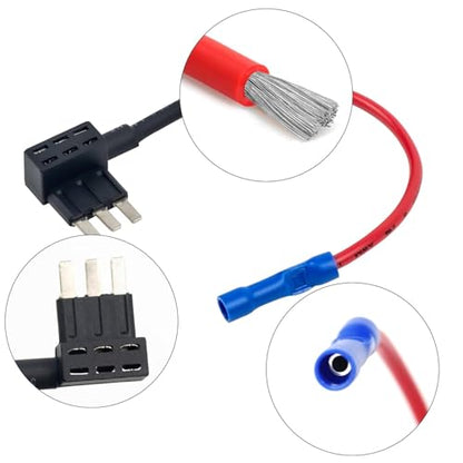 Micro 3 Fuse TAP and Fuse Holders Set 15A Car Add a Circuit ATM Blade FuseTap Adapter with 15 Amp Micro 3 Blade FusesKit 15A FuseBulk Mini FuseHolder 3 ATM Circuit Adapter (10pcs) - style: 10pcs