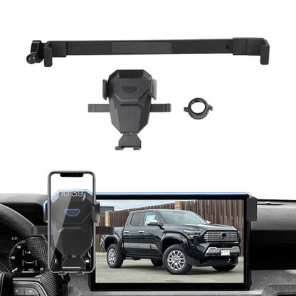 Sunsdrew Car Phone Holder for 2024 2025 Toyota Tacoma Accessories ONLY for 14-inch Screen Tacoma Phone Mount 360° Rotation Tacoma Cell Phone Holder Hands-Free Ultra Stable - size: For Tacoma