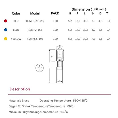 HKS 120PCS/60 Pairs Heat Shrink Bullet Connectors Kit – 22-10 AWG Male & Female Wire Terminals – Tinned Copper Crimp Connectors – Insulated Waterproof – for Automotive, Marine & Electrical Wiring - size: 10-22 AWG, style: Male&Female Bullet-120 pcs